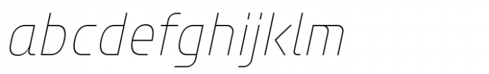 Bantat Semi Condensed Thin Italic Font LOWERCASE