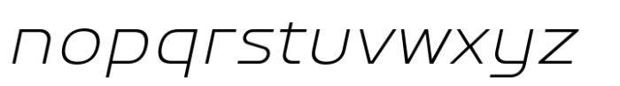 Bantat Semi Expanded Extra Light Italic Font LOWERCASE
