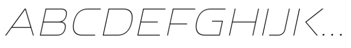 Bantat Semi Expanded Thin Italic Font UPPERCASE