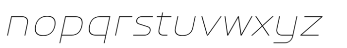 Bantat Semi Expanded Thin Italic Font LOWERCASE