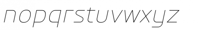 Bantat Thin Italic Font LOWERCASE