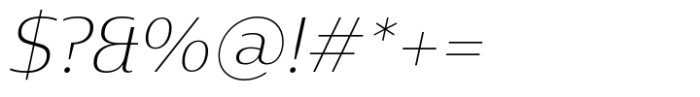 Baramee Extra Light Italic Font OTHER CHARS