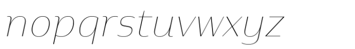 Baramee Thin Italic Font LOWERCASE