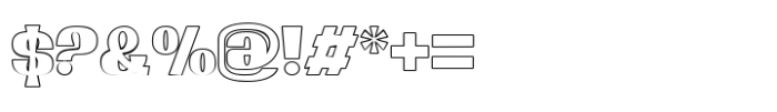 Barbados Outline Font OTHER CHARS
