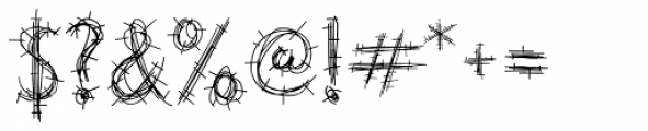 Barbed Wire Regular Font OTHER CHARS