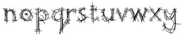Barbed Wire Regular Font LOWERCASE