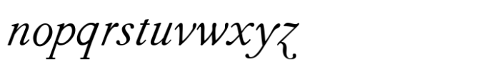 Barbou Italic Font LOWERCASE