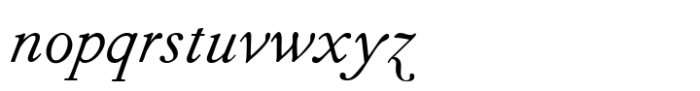 Barbou Old Italic Font LOWERCASE