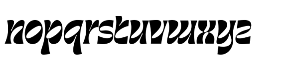 Barbra Semi Condensed Italic Font LOWERCASE