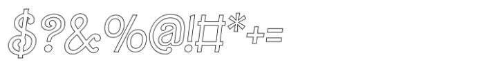 Barby Outline Italic Font OTHER CHARS