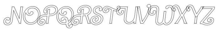 Barby Outline Italic Font UPPERCASE