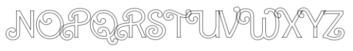 Barby Outline Font UPPERCASE