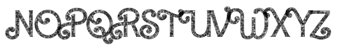 Barby Sprinkle Outline Font UPPERCASE