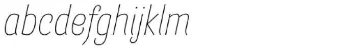 Barcis Con Thin Italic Font LOWERCASE