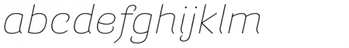 Barcis Ext Thin Italic Font LOWERCASE