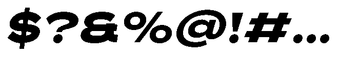Barcola Expanded Bold Slanted Font OTHER CHARS