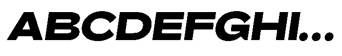Barcola Expanded Bold Slanted Font UPPERCASE