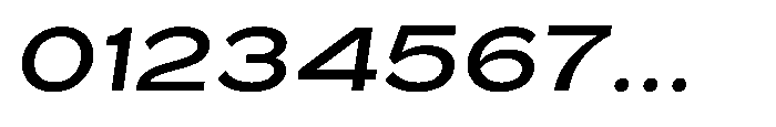 Barcola Expanded Medium Slanted Font OTHER CHARS