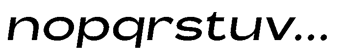 Barcola Expanded Medium Slanted Font LOWERCASE