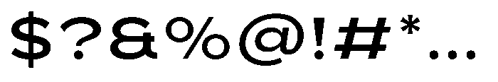 Barcola Expanded Medium Font OTHER CHARS