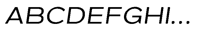 Barcola Expanded Regular Slanted Font UPPERCASE
