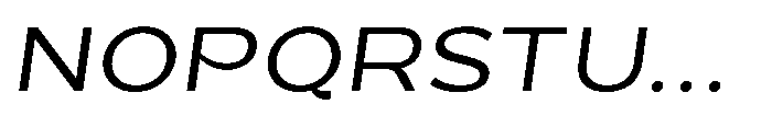 Barcola Expanded Regular Slanted Font UPPERCASE