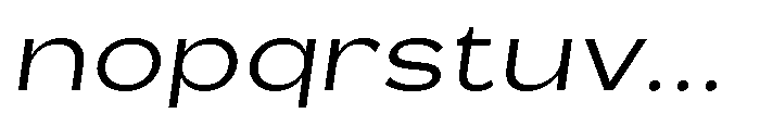 Barcola Expanded Regular Slanted Font LOWERCASE