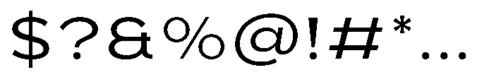 Barcola Expanded Regular Font OTHER CHARS