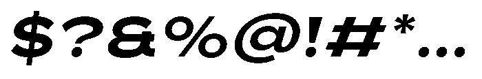 Barcola Expanded Semi Bold Slanted Font OTHER CHARS