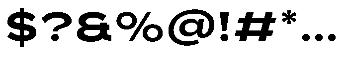 Barcola Expanded Semi Bold Font OTHER CHARS