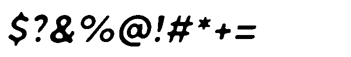 Barconat Italic Font OTHER CHARS