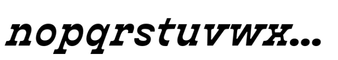 Bardamu Bold Italic Font LOWERCASE