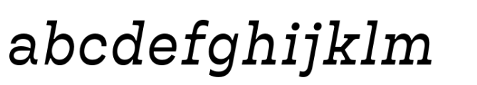 Bardamu Normal Half Italic Font LOWERCASE