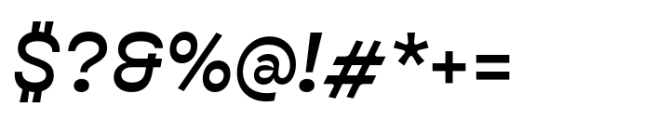 Bardamu Semi Bold Half Italic Font OTHER CHARS