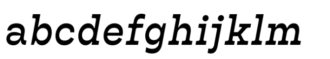 Bardamu Semi Bold Half Italic Font LOWERCASE