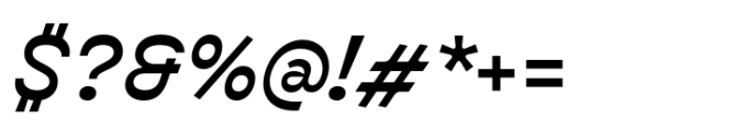 Bardamu Semi Bold Italic Font OTHER CHARS