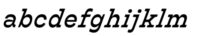 Bardamu Semi Bold Italic Font LOWERCASE