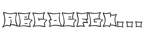 Bare Cube  Outline Font UPPERCASE