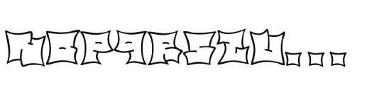 Bare Cube  Outline Font UPPERCASE