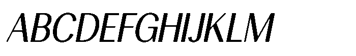 Bargalis Medium Semi Condensed Slanted Font UPPERCASE