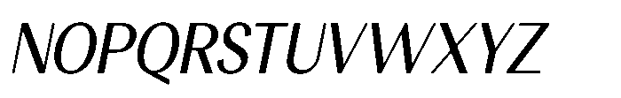 Bargalis Medium Semi Condensed Slanted Font UPPERCASE
