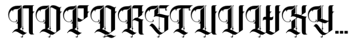 Barghust Font UPPERCASE