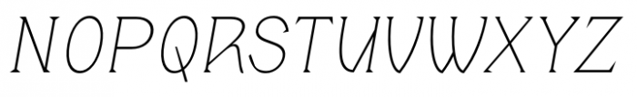 Barito Thin Italic Font UPPERCASE