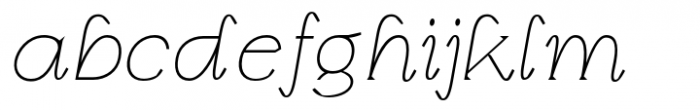 Barito Thin Italic Font LOWERCASE