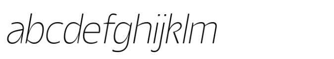 Barkanon Thin Italic Font LOWERCASE