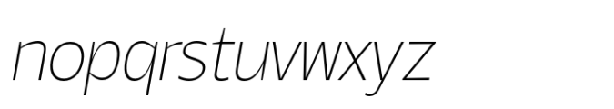 Barkanon Thin Italic Font LOWERCASE