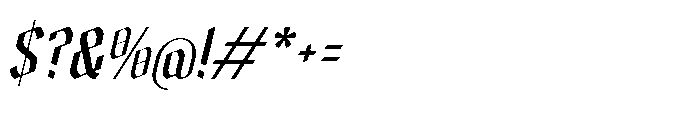 Barklise Italic Font OTHER CHARS