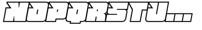 Barle Alt Outline Italic Font LOWERCASE