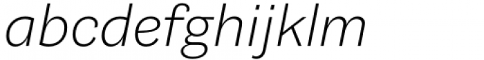 Barnet Sans Light Italic Font LOWERCASE