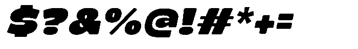 Barni Slant Bold Oblique Font OTHER CHARS